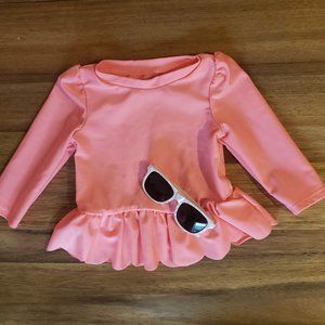 Cat & Jack Rash Gaurd & H&M Sunglasses 6-9m
